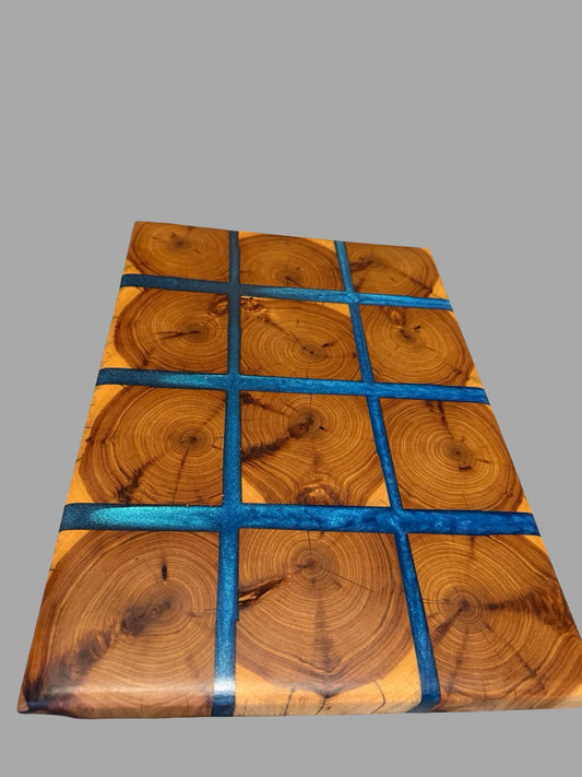 Blue Resin & Timber Chopping Board – Hand Made | Food Safe Resin