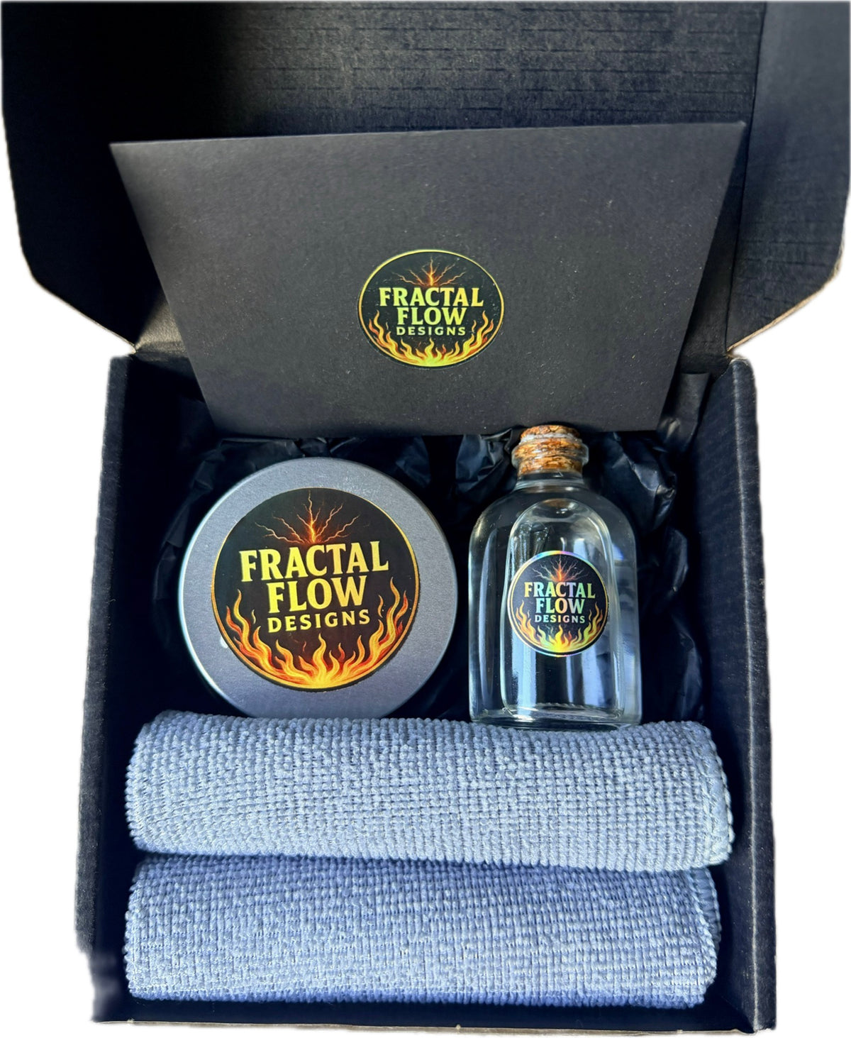 Handmade resin board care kit with premium board oil, conditioning wax and microfibre cloth for Australian timber boards, Victoria