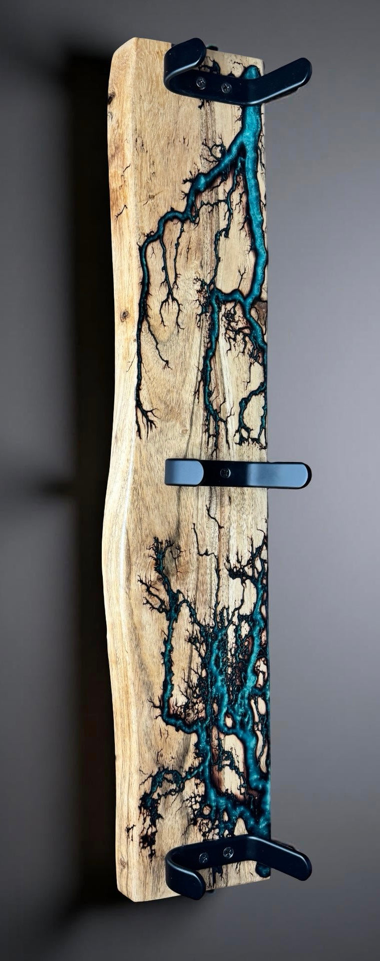 Handmade timber coat rack featuring resin detail, Australian craftsmanship perfect for a housewarming gift