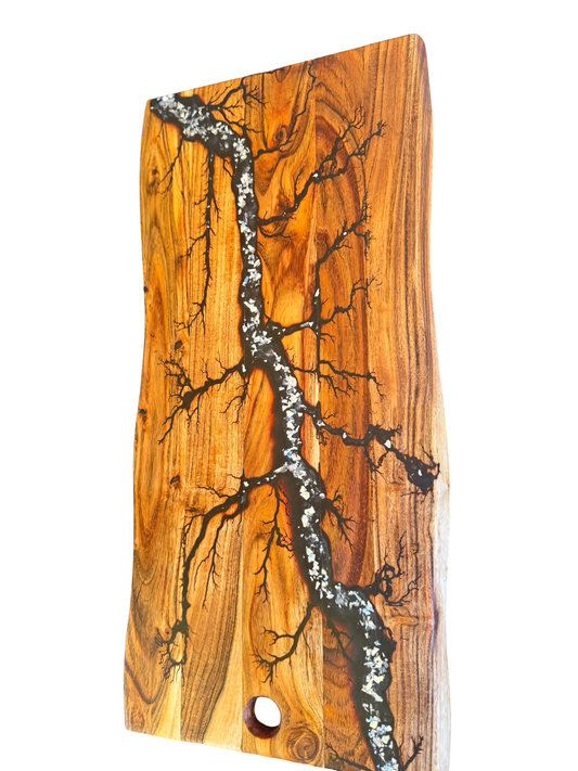 Black and silver resin grazing platter board, premium Australian timber construction, Australia