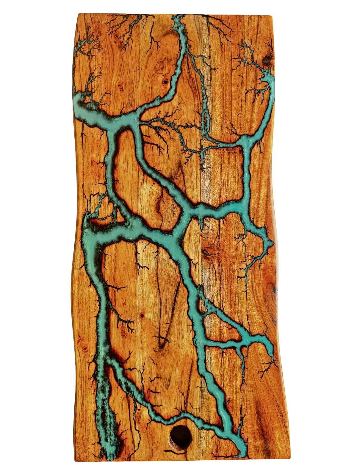 Teal resin charcuterie board, Australian-made timber craftsmanship, Gippsland Australia