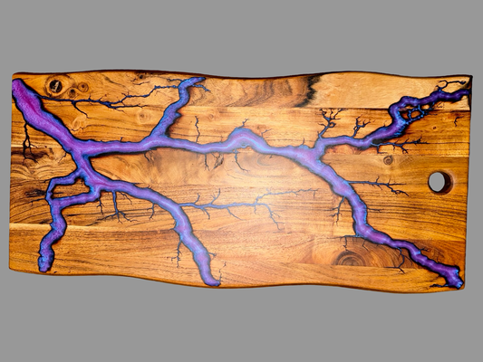 Live Edge Resin Board – Purple | Fractal Flow Designs | Australia