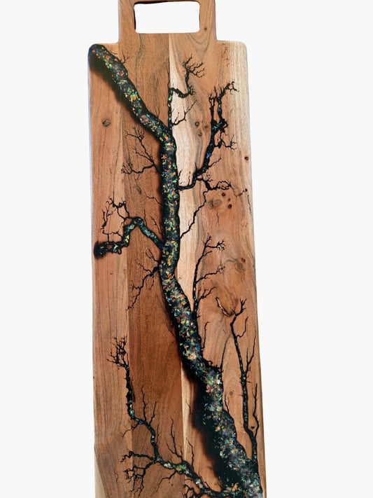 Long Resin Serving Board | Fractal Flow Designs | Housewarming Gifts